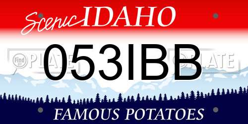 053IBB Idaho License Plate