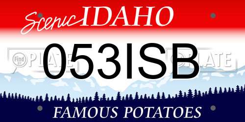 053ISB Idaho License Plate