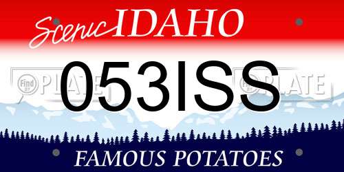 053ISS Idaho License Plate