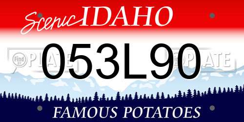 053L90 Idaho License Plate