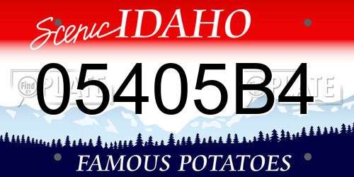 05405B4 Idaho License Plate