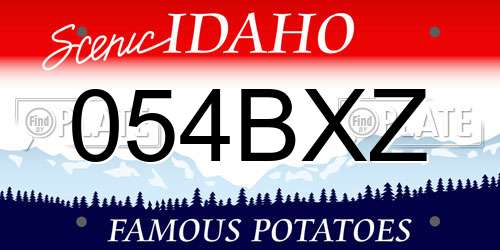 054BXZ Idaho License Plate