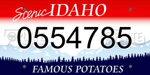 0554785 Idaho License Plate