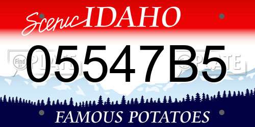 05547B5 Idaho License Plate