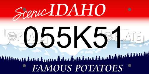 055K51 Idaho License Plate