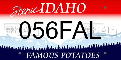 056FAL Idaho License Plate