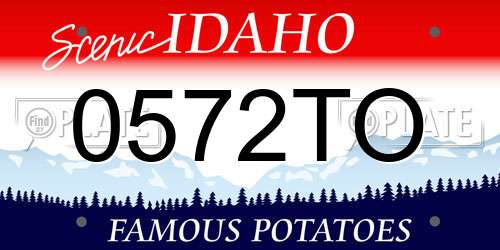 0572TO Idaho License Plate