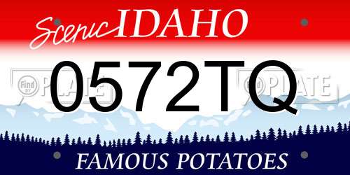 0572TQ Idaho License Plate