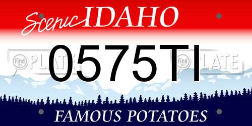 0575TI Idaho License Plate