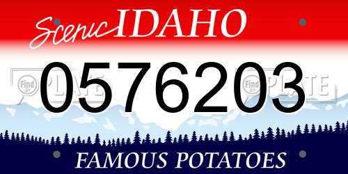 0576203 Idaho License Plate