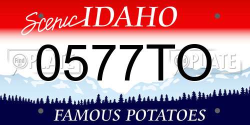 0577TO Idaho License Plate