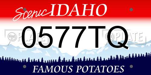 0577TQ Idaho License Plate
