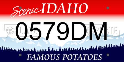 0579DM Idaho License Plate
