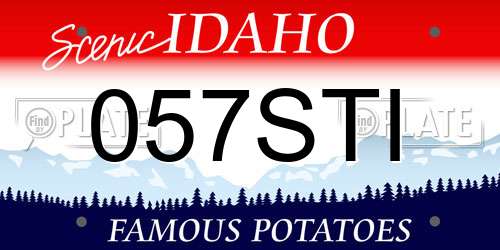 057STI Idaho License Plate