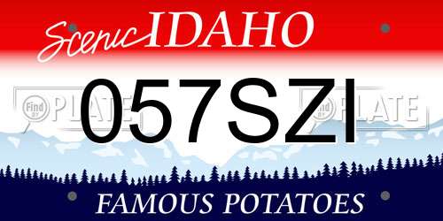 057SZI Idaho License Plate