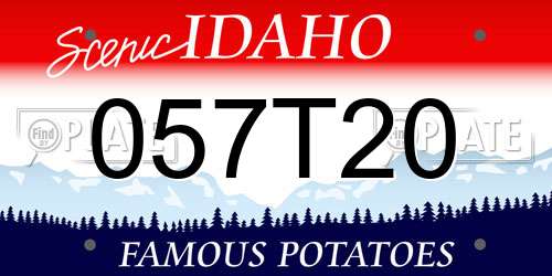 057T20 Idaho License Plate
