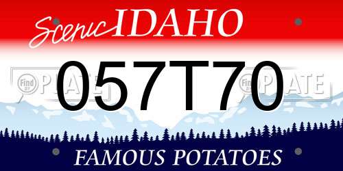 057T70 Idaho License Plate