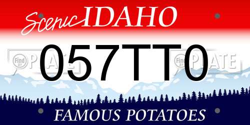 057TT0 Idaho License Plate