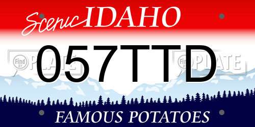 057TTD Idaho License Plate