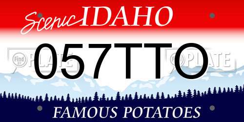 057TTO Idaho License Plate