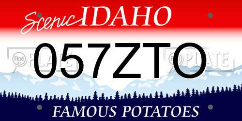 057ZTO Idaho License Plate