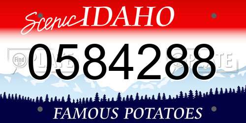 0584288 Idaho License Plate
