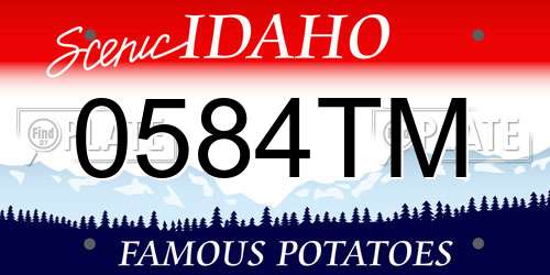 0584TM Idaho License Plate
