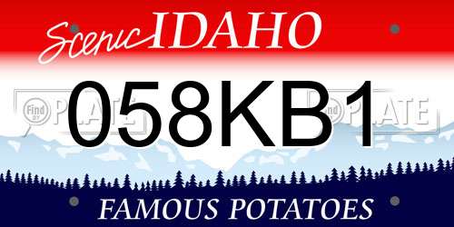 058KB1 Idaho License Plate