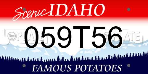 059T56 Idaho License Plate
