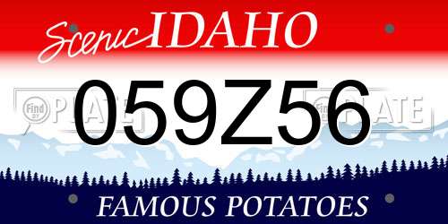 059Z56 Idaho License Plate