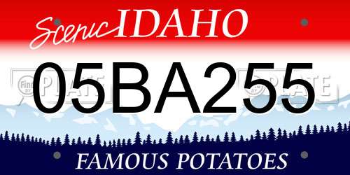 05BA255 Idaho License Plate