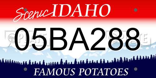 05BA288 Idaho License Plate
