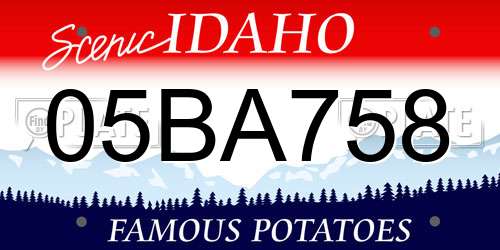 05BA758 Idaho License Plate