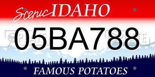 05BA788 Idaho License Plate