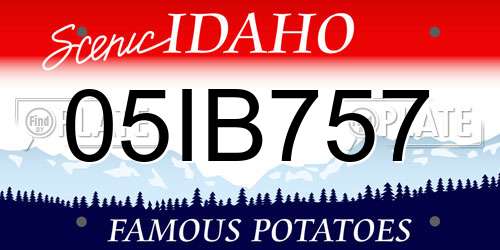 05IB757 Idaho License Plate