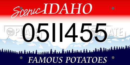 05II455 Idaho License Plate