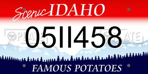 05II458 Idaho License Plate