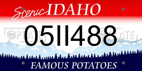 05II488 Idaho License Plate