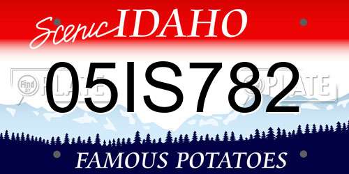 05IS782 Idaho License Plate