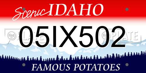 05IX502 Idaho License Plate