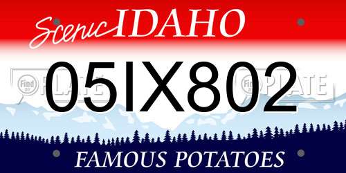 05IX802 Idaho License Plate