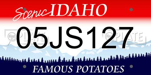 05JS127 Idaho License Plate