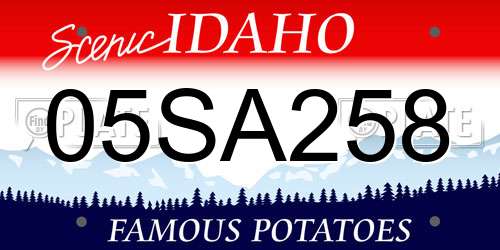 05SA258 Idaho License Plate