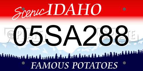 05SA288 Idaho License Plate