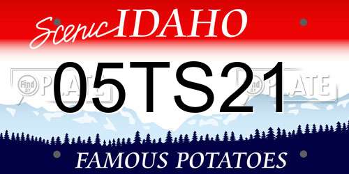 05TS21 Idaho License Plate