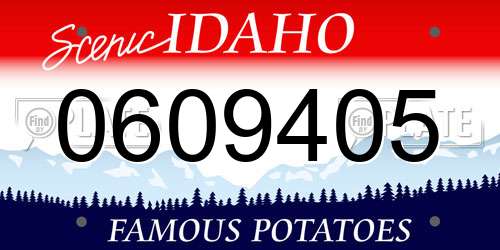0609405 Idaho License Plate
