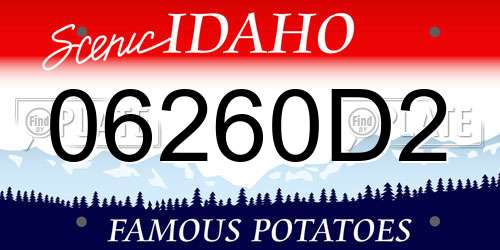 06260D2 Idaho License Plate