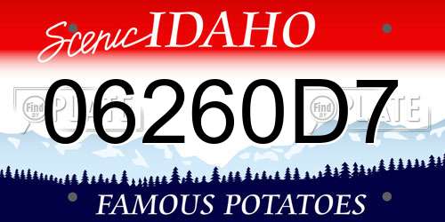 06260D7 Idaho License Plate