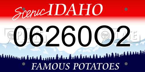 06260O2 Idaho License Plate