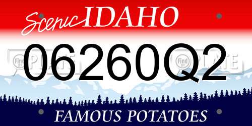 06260Q2 Idaho License Plate